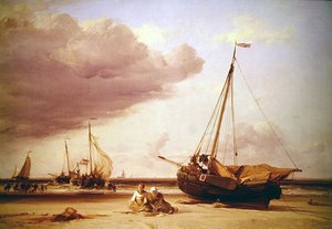 Een Strandtafereel door Edward William Cooke