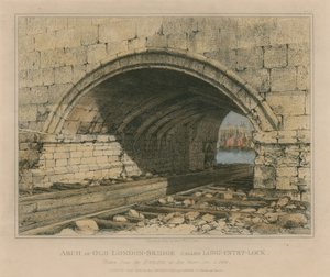 Boog van oude London Bridge genaamd Long Entry Lock