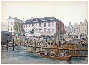 Bouw van de London Bridge, 1826