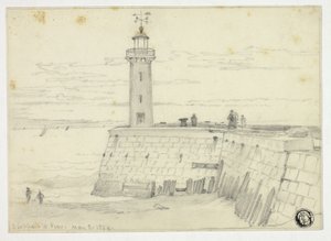Dieppe, Westelijke Pier door Edward William Cooke