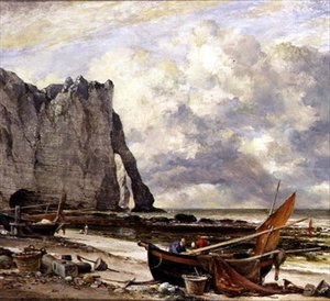 Etretat, Strand met Boog door Edward William Cooke