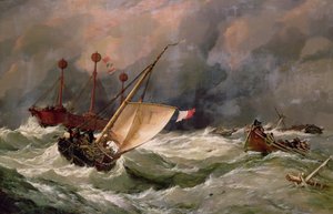 Ochtend na een Zware Storm door Edward William Cooke