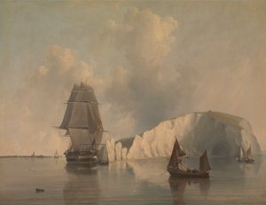Bij de Needles, Isle of Wight door Edward William Cooke
