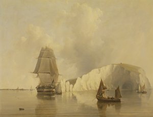 Voorbij de Needles, Isle of Wight door Edward William Cooke