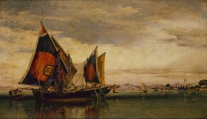 De Venetiaanse lagune met vissersboten