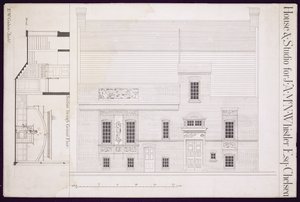 Ontwerp voor Huis en Studio voor J.A.M. Whistler Esq, Chelsea, c.1877-78 door Edward William Godwin