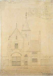 Voorgevel van Castle Ashby, Lodge No.2 door Edward William Godwin