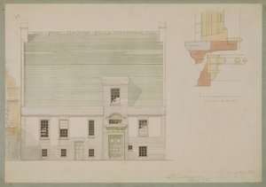 Vooraanzicht van huis voor J.A.M. Whistler Esq, Tite Street, Chelsea, 1877