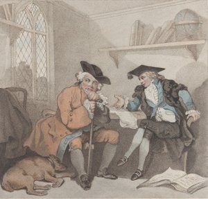 Een Collegescène, of een Vruchteloze Poging op de Beurs van Oude Square-toes, 1 augustus 1787