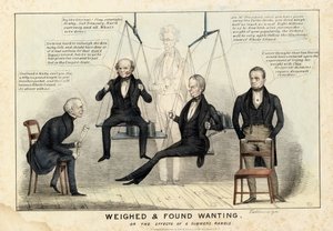 Gewogen en te licht bevonden, uitgegeven door H R Robinson, New York, 1844