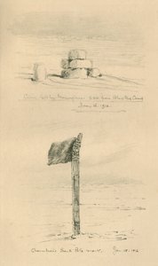 Cairn Achtergelaten Door De Noren, en Amundsens Zuidpool Markering, januari 1912, 1913 door Charles Edward Wilson