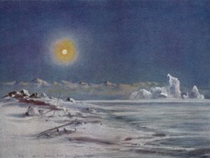 Kijkend naar het westen vanaf Cape Evans, 1911-1913