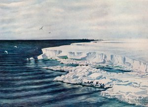 De Grote IJsschots, Kijkend naar het Oosten vanaf Kaap Crozier, 4 januari 1911, 1913 door Charles Edward Wilson