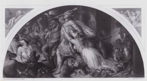De Nederlaag van Comus en zijn Band door Edwin (after) Landseer