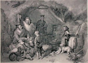 De Highland Whiskey Stokerij, gegraveerd door Robert Graves, gepubliceerd 1876