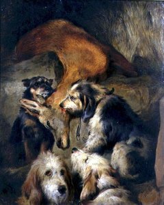 Dood van een hert door Edwin (attr. to) Landseer