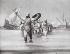 Sidoniërs landen op de locatie van Carthago door Edwin A. Morrow