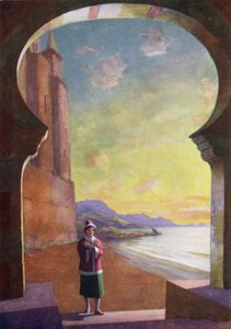 Bij zonsondergang betrad hij het paleis door Edwin Arthur Norbury