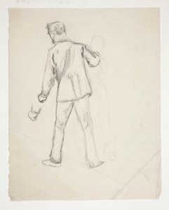 Een Mannelijke en een Vrouwelijke Figuur door Edwin Austin Abbey
