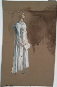 Een figuur in klassieke kleding