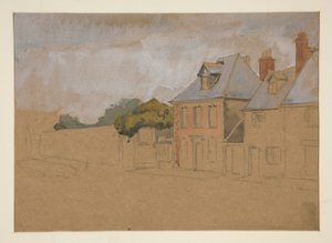 Architecturale Studie door Edwin Austin Abbey