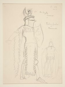 Bolingbroke (Toernooiscène), kostuumschets voor Henry Irving