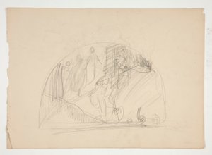 Compositiestudie voor door Edwin Austin Abbey