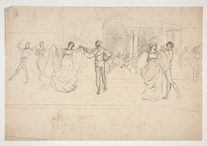 Compositie studie door Edwin Austin Abbey