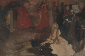 Compositorische Studie, voor De Toneelscène in Hamlet, Act III, Scene II