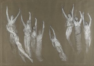Compositorische studie door Edwin Austin Abbey