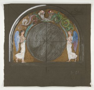 Ontwerp voor raamdecoratie voor het staatskapitoolgebouw in Harrisburg, Pennsylvania, 1902-1911 (voltooid door John Singer Sargent) door Edwin Austin Abbey