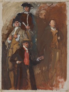 Figurenstudie, voor De Apotheose van Pennsylvania, Huis van Afgevaardigden Kamer, Pennsylvania State Capitol, Harrisburg door Edwin Austin Abbey