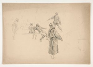 Figuurtekening door Edwin Austin Abbey
