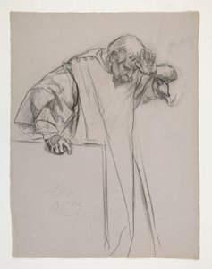 Figurenstudies voor Koning Arthur door Edwin Austin Abbey