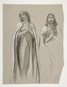 Figurenstudies voor De Gouden Boom (?), uit De Zoektocht naar de Heilige Graal (een serie van vijftien schilderijen voor de Boston Public Library, voltooid in 1901)
