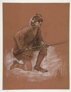 Figurenstudie voor door Edwin Austin Abbey