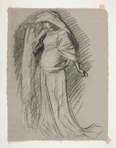 Figuurstudie voor Kasteel van de Maagden, uit De zoektocht naar de Heilige Graal (een serie van vijftien schilderijen voor de Boston Public Library, voltooid in 1901)
