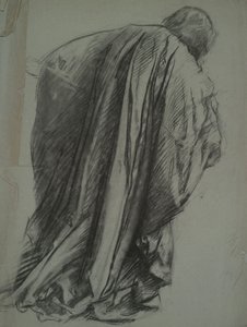 Figurenstudie voor Galahad door Edwin Austin Abbey