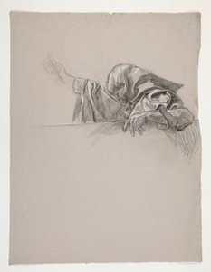 Figurenstudie voor Koning Arthur door Edwin Austin Abbey