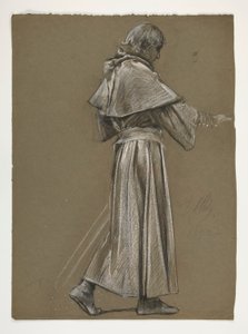 Figurenstudie voor Koning Arthur door Edwin Austin Abbey