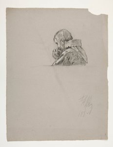 Figuurstudie voor Koning Arthur door Edwin Austin Abbey