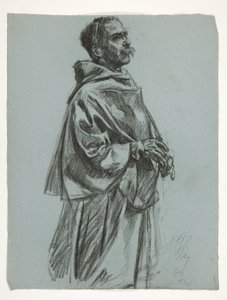 Figurenstudie voor Koning Arthur door Edwin Austin Abbey