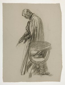 Figurenstudie voor Koning Arthur door Edwin Austin Abbey
