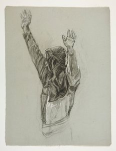 Figurenstudie voor Koning Arthur door Edwin Austin Abbey