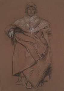 Figurenstudie voor de Royal Exchange door Edwin Austin Abbey