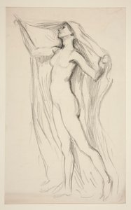 Figurenstudie voor muurschildering in het State Capitol-gebouw in Harrisburg, Pennsylvania, 1902-1911 (voltooid door John Singer Sargent) door Edwin Austin Abbey