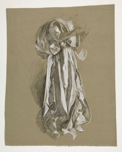 Figurenstudie voor de Jonge Galahad, uit De Zoektocht naar de Heilige Graal (eerste van een serie van vijftien muurschilderingen voor de Boston Public Library, voltooid in 1901) door Edwin Austin Abbey