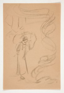 Figuurstudie, mogelijk voor Prospero door Edwin Austin Abbey