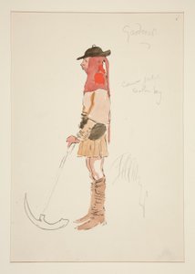 Tuinman, kostuumschets voor Henry Irving