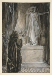 Hermione - Act V, Scene III, De Winter door Edwin Austin Abbey
